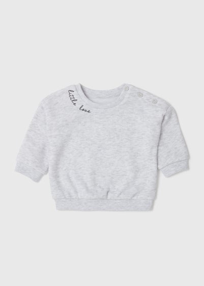 Baby Grey Little Love Sweatshirt (Newborn-23mths) - Newborn