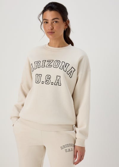 Cream Arizona Collegiate Sweatshirt - Small