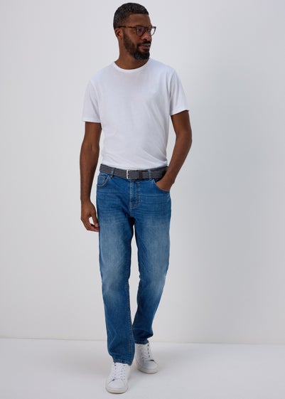 Lincoln Blue Belted Jeans