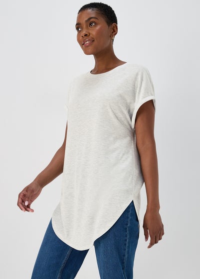 Grey Longline T-Shirt - Small
