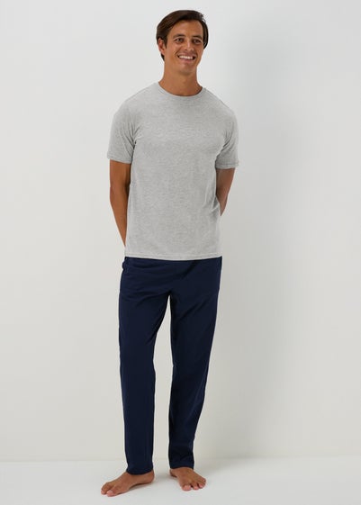 Grey T-Shirt Pyjama Set - Extra small