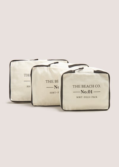 3 Pack Monochrome Packing Cubes