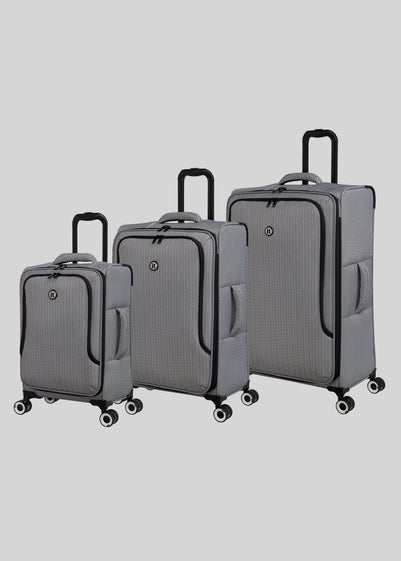 IT Luggage Black & White Trulite Herringbone Suitcase - Cabin
