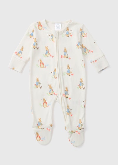 Baby Peter Rabbit Cream Sleepsuit (Newborn-12mths) - Age 6 - 9 Months