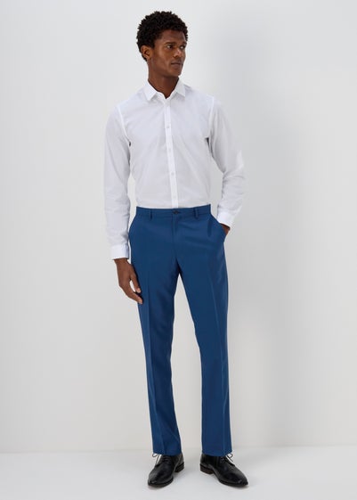 Taylor & Wright Panama Blue Skinny Fit Trousers - 34 Waist 29 Leg