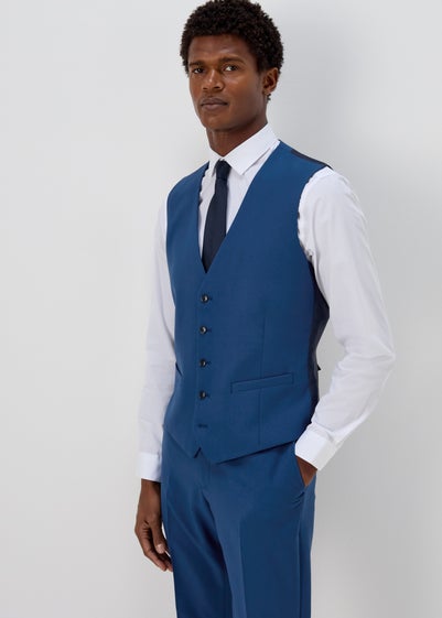 Taylor & Wright Panama Blue Suit Waistcoat - Small
