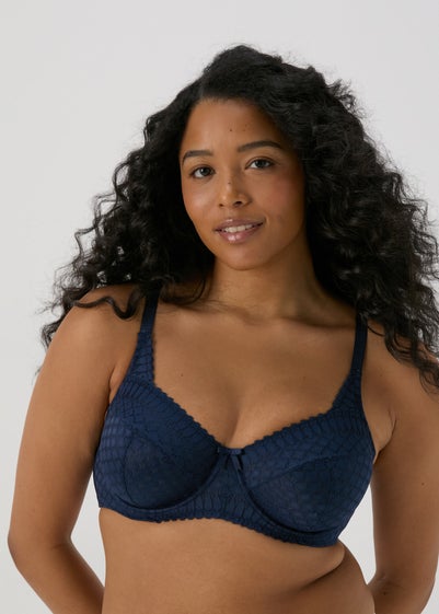 Navy Stretch Lace DD+ Bra