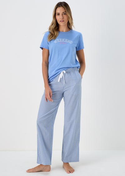 Blue Striped Pyjama Bottoms - Size 8