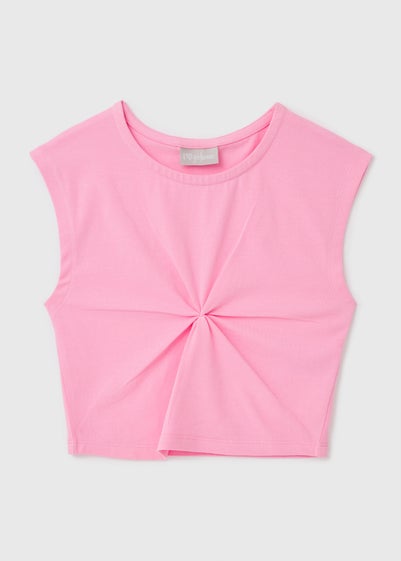 Girls Pink Knot Front Top (7-15yrs)