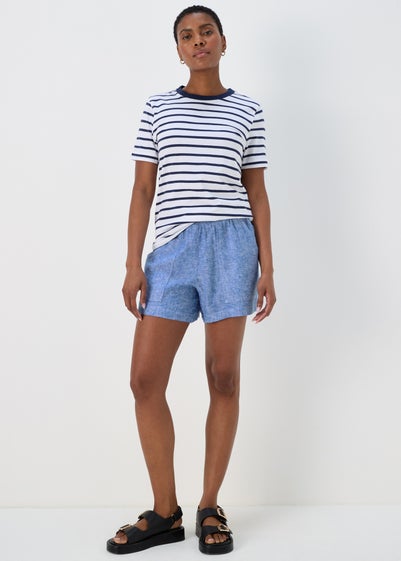 Blue Linen Shorts - Size 8