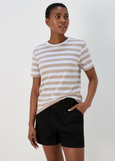 Beige Stripe T-Shirt - Size 8