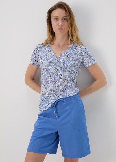 Blue Paisley T-Shirt - Size 8