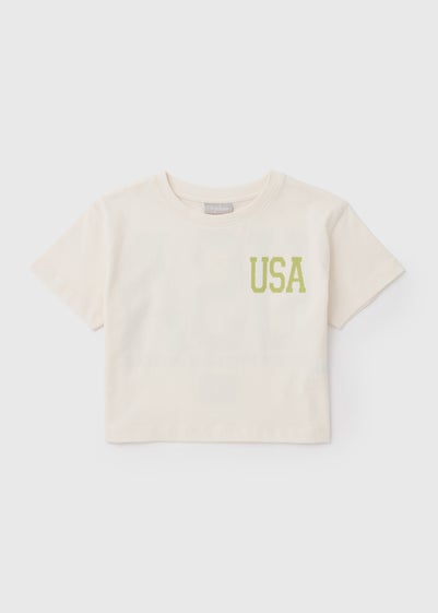 Girls Stone USA Oversized T-Shirt (7-15yrs)