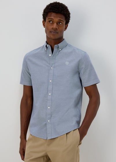 Blue Crossdye Oxford Shirt - Small