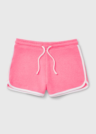 Girls Neon Pink Runner Shorts (7-15yrs)