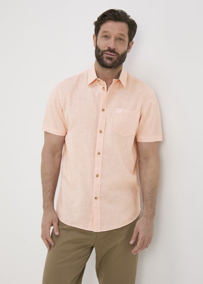 Lincoln Peach Linen Shirt