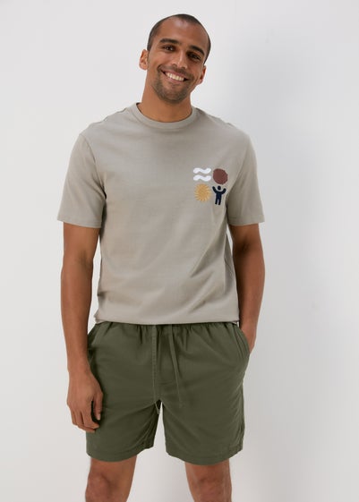 Khaki Drawcord Chino Shorts