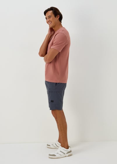 Blue Technical Drawcord Cargo Shorts