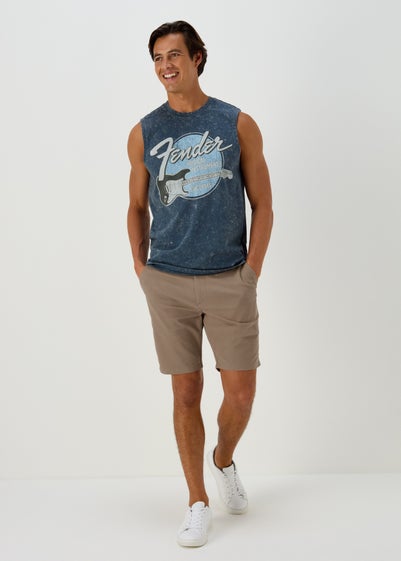 Stone Slim Fit Chino Shorts