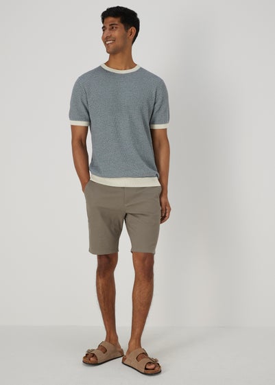 Mushroom Slim Fit Chino Shorts