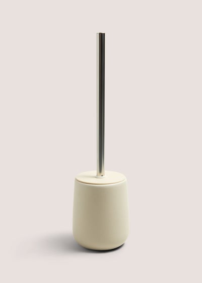 Beige Modern Ceramic Toilet Brush (37cm x 10cm)
