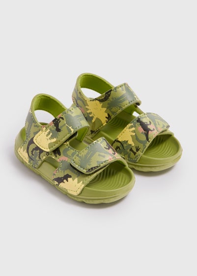 Boys Khaki Dino Eva Sandals (Younger 4-12)