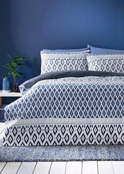 Blue Printed Pinsonic Duvet Set