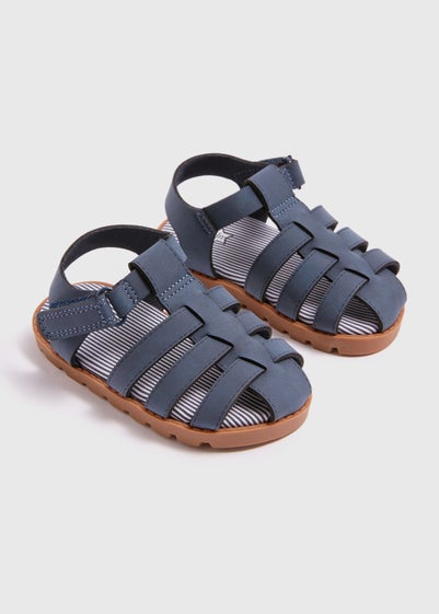 Boys Navy Caged Sandals (Younger 4-12)