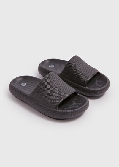 Boys Black Cloud Sliders (Younger 10/11-5/6 Older)