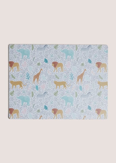 Kids Multicolour Safari Padded Placemat (40cm x 30cm)