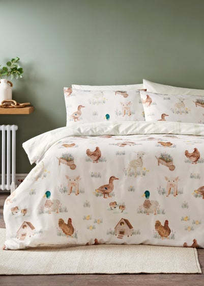 Cream Farmyard Animals Duvet Set