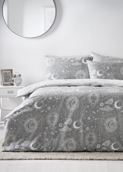 Grey Celestial Duvet Set