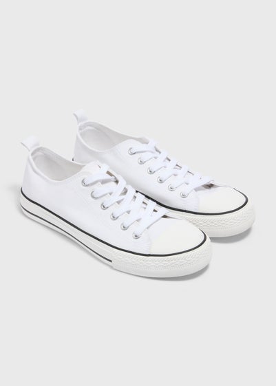 White Toe Cap Canvas Shoes