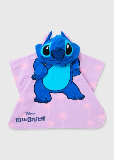 Disney Kids Lilac Stitch Poncho - One Size