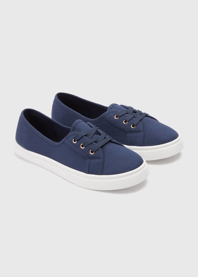 Navy Slip-On Pumps