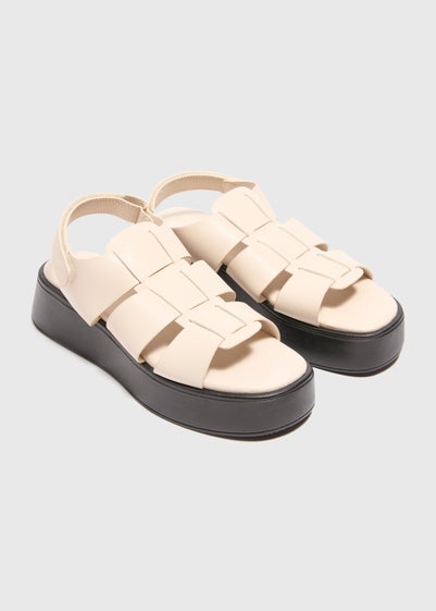 Stone Fisherman Flatform Rip Tape Sandals