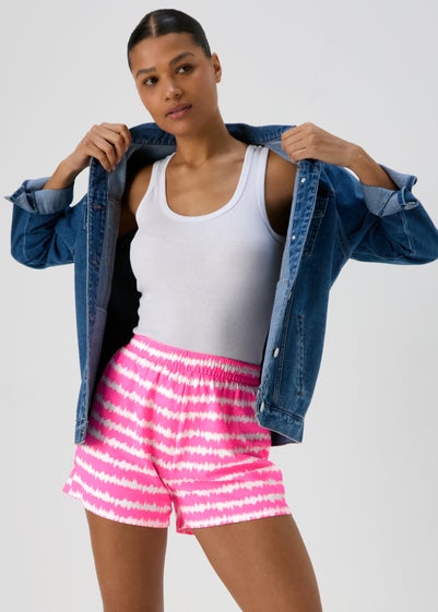 Tie Dye Co Ord Pink Shorts - Size 8