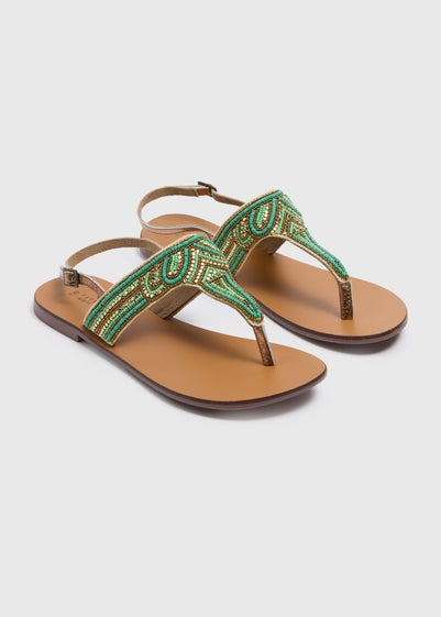 Green Sandals - Size 3