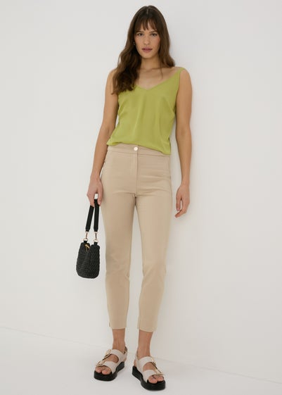 Et Vous Beige Neutral Capri Trousers