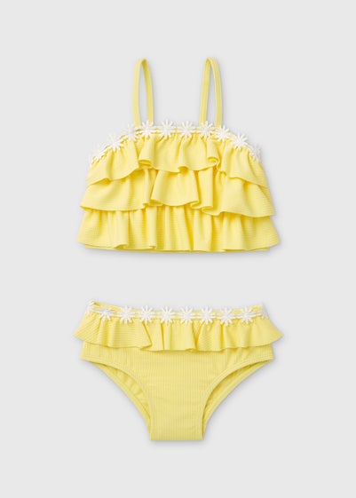 Girls Yellow Daisy Frill Tankini (1-7yrs)