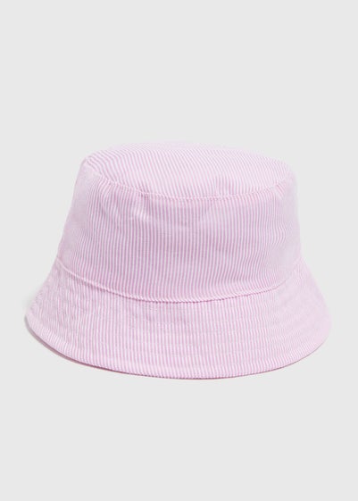 Baby Pink Stripe Bucket Hat (Newborn-24mths)