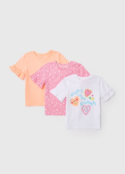 Girls 3 Pack Multicolour Leopard Print T-Shirts (1-7yrs) - 1 to 1 half years