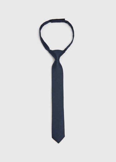 Boys Navy Strap-Fastening Tie (3-6yrs)