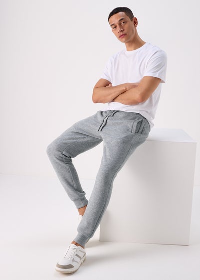 Grey Cuffed Slim Fit Joggers