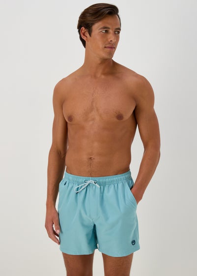 Aqua Embroidered Swim Shorts