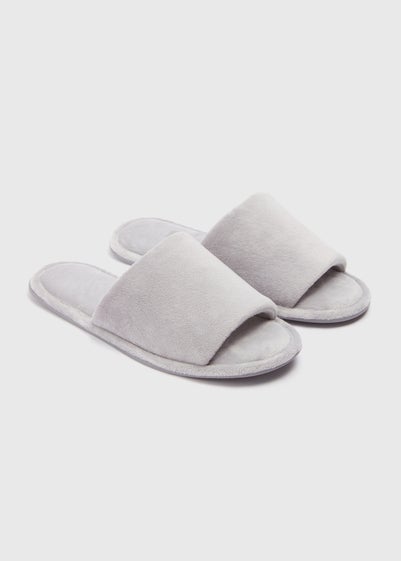 Grey Mule Slippers