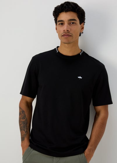 Black Embroidered T-Shirt