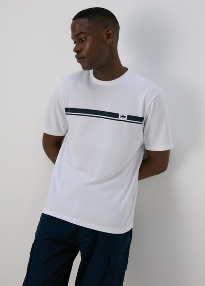 White Basic Print T-Shirt