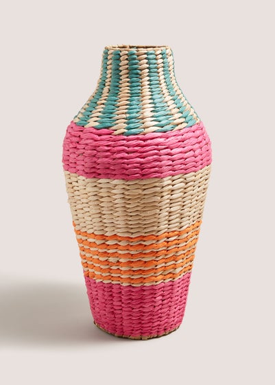 Multicolour Woven Vase (11cm x 11cm x 50cm)