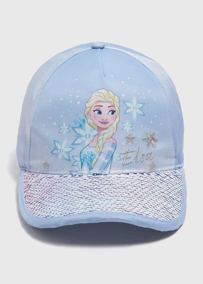 Disney Girls Blue Elsa Sequin Cap (3-10yrs)